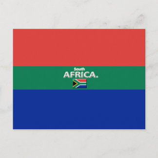 Mooi Briefkaart voor Zuid-Afrika-vlagkleuren