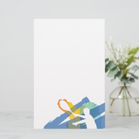 Mooi Briefpapier Tennis/Letterhead (Staand voorkant)