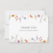 Mooi Bruidsfeestje voor de Wilde Bloem Bedankkaart (Voorkant)