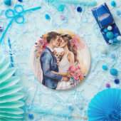 Mooi bruidspaar met Schattige grappig Papieren Bordje (Feest)