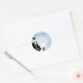 Mooi bruidspaar op blauwe Stickers (Envelop)
