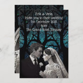 Mooi bruidspaar op een blauwe Boom des Levens Kaart (Voorkant / Achterkant)