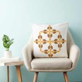 Mooi bruin bloemblad kussen