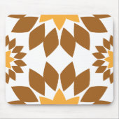 Mooi bruin bloemblad patroon muismat (Voorkant)