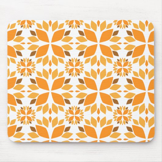 Mooi bruin bloemblad patroon muismat (Voorkant)