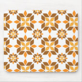 Mooi bruin bloemblad patroon muismat (Voorkant)