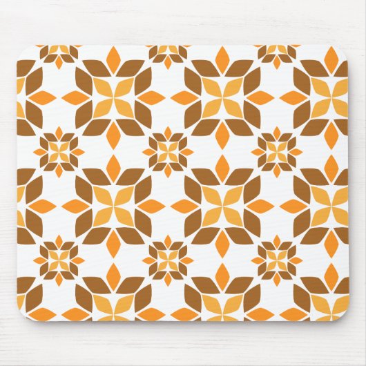 Mooi bruin bloemblad patroon muismat (Voorkant)