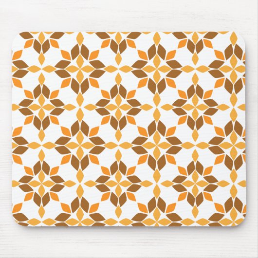 Mooi bruin bloemblad patroon muismat (Voorkant)