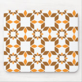 Mooi bruin bloemblad patroon muismat (Voorkant)