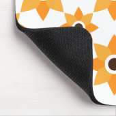 Mooi bruin bloemblad patroon muismat (Hoek)