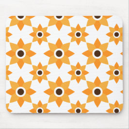 Mooi bruin bloemblad patroon muismat