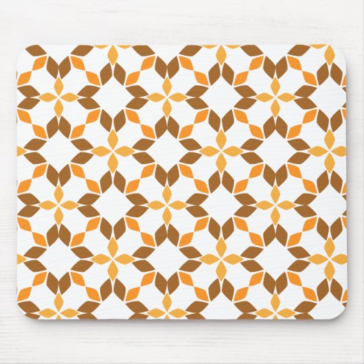 Mooi bruin bloemblad patroon muismat (Voorkant)