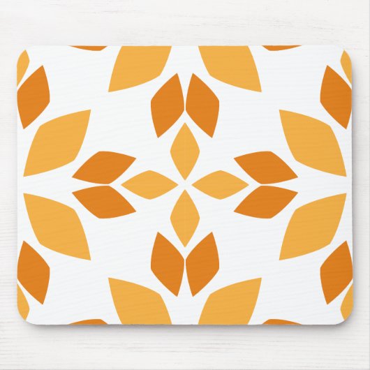 Mooi bruin bloemblad patroon muismat (Voorkant)