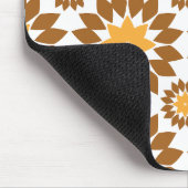 Mooi bruin bloemblad patroon muismat (Hoek)