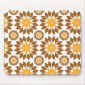 Mooi bruin bloemblad patroon muismat (Voorkant)