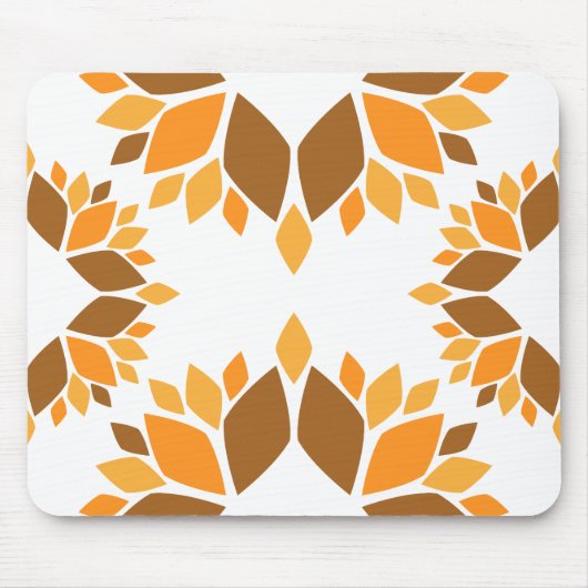 Mooi bruin bloemblad patroon muismat (Voorkant)