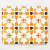 Mooi bruin bloemblad patroon muismat (Voorkant)