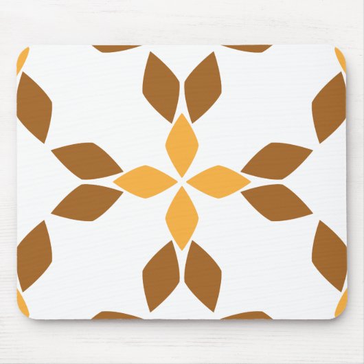 Mooi bruin bloemblad patroon muismat (Voorkant)