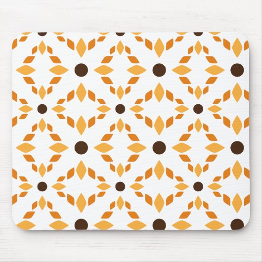 Mooi bruin bloemblad patroon muismat (Voorkant)