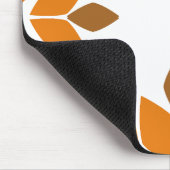 Mooi bruin bloemblad patroon muismat (Hoek)