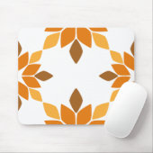 Mooi bruin bloemblad patroon muismat (Met muis)