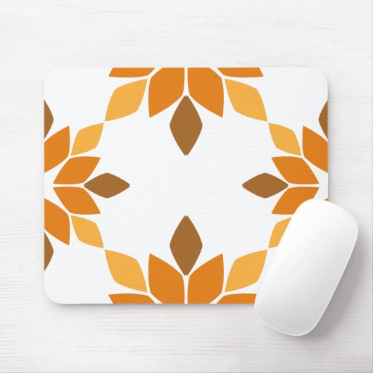 Mooi bruin bloemblad patroon muismat (Met muis)