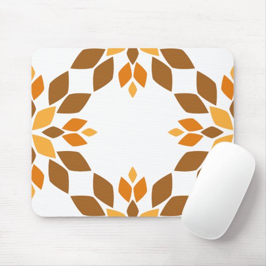 Mooi bruin bloemblad patroon muismat (Met muis)