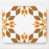 Mooi bruin bloemblad patroon muismat (Voorkant)
