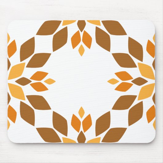 Mooi bruin bloemblad patroon muismat (Voorkant)