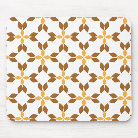 Mooi bruin bloemblad patroon muismat (Voorkant)