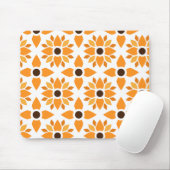 Mooi bruin bloemblad patroon muismat (Met muis)