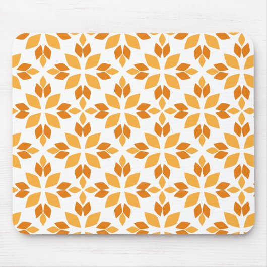 Mooi bruin bloemblad patroon muismat (Voorkant)