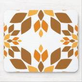 Mooi bruin bloemblad patroon muismat (Voorkant)