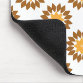 Mooi bruin bloemblad patroon muismat (Hoek)