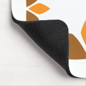 Mooi bruin bloemblad patroon muismat (Hoek)