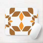 Mooi bruin bloemblad patroon muismat (Met muis)