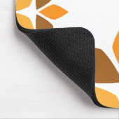 Mooi bruin bloemblad patroon muismat (Hoek)