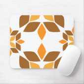 Mooi bruin bloemblad patroon muismat (Met muis)