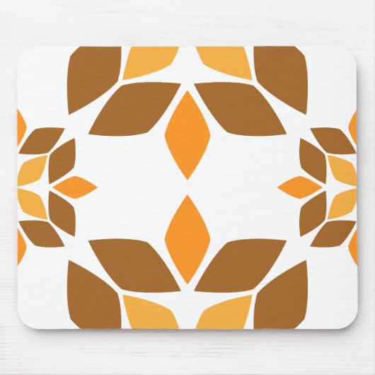 Mooi bruin bloemblad patroon muismat (Voorkant)