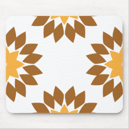 Mooi bruin bloemblad patroon muismat