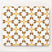 Mooi bruin bloemblad patroon muismat (Voorkant)