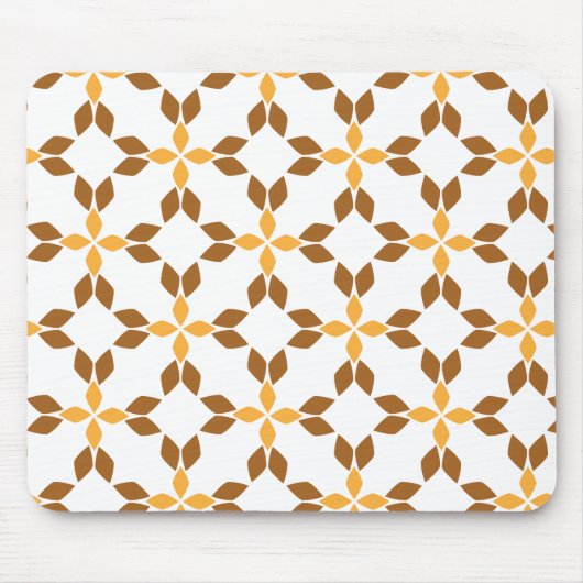 Mooi bruin bloemblad patroon muismat (Voorkant)