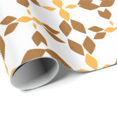 Mooi bruin bloemenpatroon cadeaupapier (Rol Hoek)