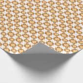 Mooi bruin bloemenpatroon cadeaupapier (Hoek)