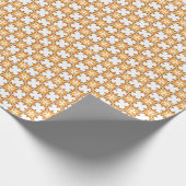 Mooi bruin bloemenpatroon cadeaupapier (Hoek)