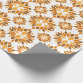 Mooi bruin bloemenpatroon cadeaupapier (Hoek)