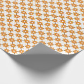 Mooi bruin bloemenpatroon cadeaupapier (Hoek)