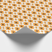 Mooi bruin bloemenpatroon cadeaupapier (Hoek)