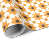 Mooi bruin bloemenpatroon cadeaupapier (Rol Hoek)