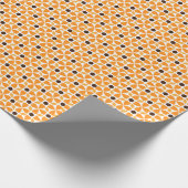 Mooi bruin bloemenpatroon cadeaupapier (Hoek)